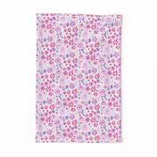 Purple Pink Watercolor Floral Non-directional ditsy _ Miss Chiff Designs 