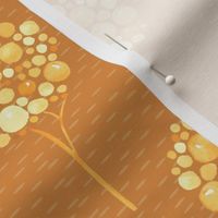 Watercolor Trees Gold Yellow Orange Brown  Fall Autumn Spots dots drops bubbles Abstract _ Miss Chiff Designs