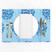 Blue watercolor tree Spots dots drops || white bubbles champagne abstract drink fiss Miss Chiff Designs