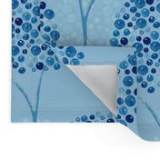 Blue watercolor tree Spots dots drops || white bubbles champagne abstract drink fiss Miss Chiff Designs