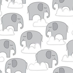 grey elephants-and-clouds