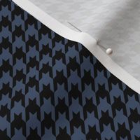 Half Inch Blue Jeans Blue and Black Houndstooth Check