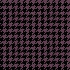 Half Inch Eggplant Purple and Black Houndstooth Check