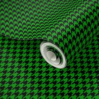 Half Inch Christmas Green and Black Houndstooth Check