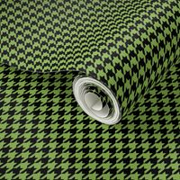 Half Inch Greenery Green and Black Houndstooth Check
