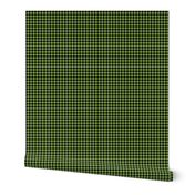 Half Inch Greenery Green and Black Houndstooth Check