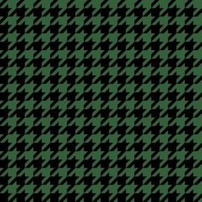 Half Inch Hunter Green and Black Houndstooth Check