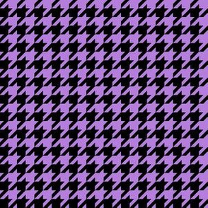 Half Inch Lavender Purple and Black Houndstooth Check