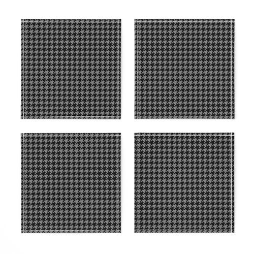 Half Inch Medium Gray and Black Houndstooth Check