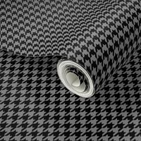 Half Inch Medium Gray and Black Houndstooth Check