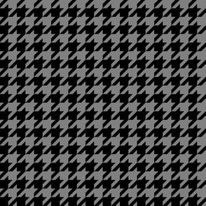 Half Inch Medium Gray and Black Houndstooth Check