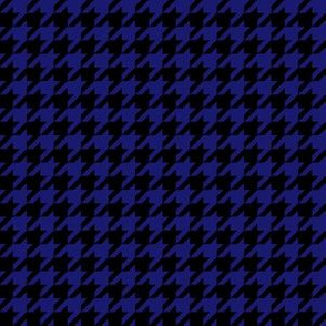 Half Inch Midnight Blue and Black Houndstooth Check