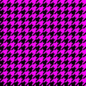 Half Inch Pink and Black Houndstooth Check