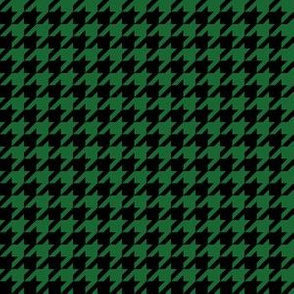 Half Inch Spruce Green and Black Houndstooth Check
