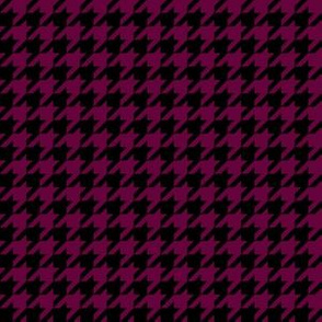 Half Inch Tyrian Purple and Black Houndstooth Check