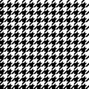 Half Inch Black and White Houndstooth Check