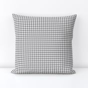 Half Inch Medium Gray and White Houndstooth Check