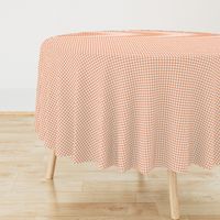 Half Inch Peach and White Houndstooth Check