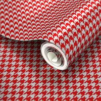 Half Inch Red and White Houndstooth Check