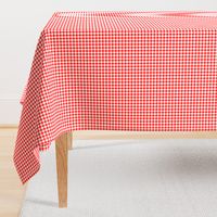 Half Inch Red and White Houndstooth Check