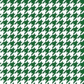 Half Inch Spruce Green and White Houndstooth Check