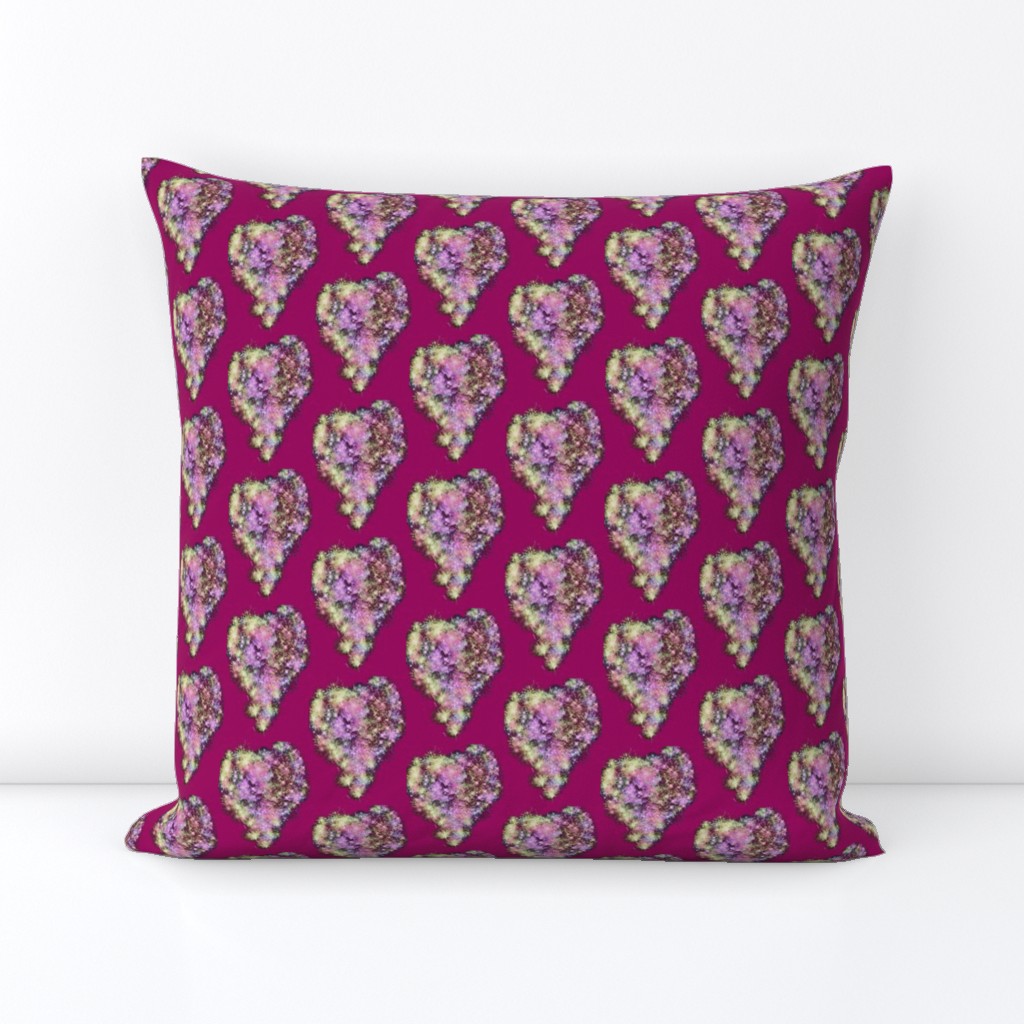 Fizzy Hearts on Flirty Fuchsia