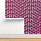 Fizzy Hearts on Flirty Fuchsia