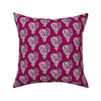 Fizzy Hearts on Flirty Fuchsia