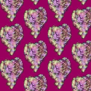 Fizzy Hearts on Flirty Fuchsia