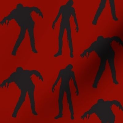 Large Silhouette of the Living Dead Red