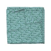 nessie fabric // loch ness monster design cute kids funny character design - blue and green