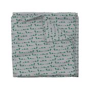 nessie fabric // loch ness monster design cute kids funny character design -  grey and green