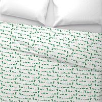 nessie fabric // loch ness monster design cute kids funny character design - green off-white