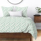 nessie fabric // loch ness monster design cute kids funny character design - green off-white