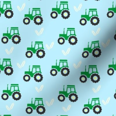 Farm tractor blue sky