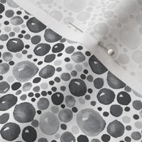 Dark gray watercolor spots || Grey Drops dots bubbles champagne abstract drink fizz _ Miss Chiff Designs 
