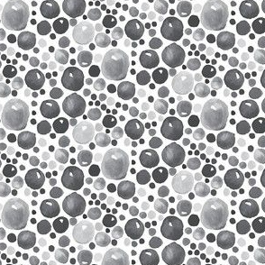 Dark gray watercolor spots || Grey Drops dots bubbles champagne abstract drink fizz _ Miss Chiff Designs 