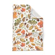  Watercolour Autumn Leaves With Fronds!