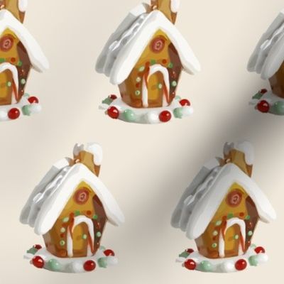 Gingerbread houses vintage watercolor christmas holidays xmas -ed