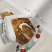 Gingerbread houses vintage watercolor christmas holidays xmas -ed