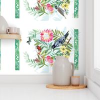 Honeyeaters Teatowel-With Fern Leaf