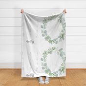 54"x36" // Eucalyptus Leaves Baby Milestone Blanket