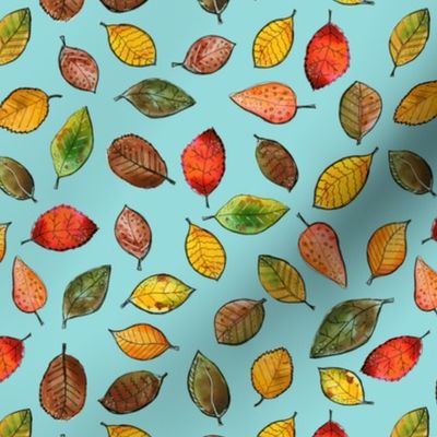 Hand Painted Autumn Leaves