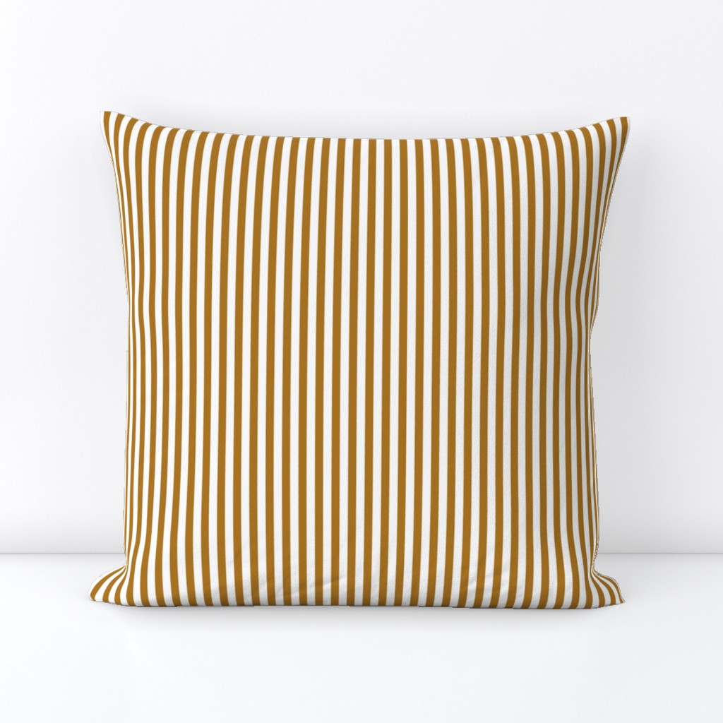 Quarter Inch Matte Antique Gold and White Vertical Stripes