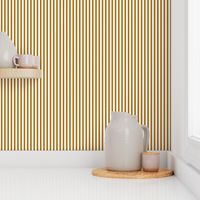 Quarter Inch Matte Antique Gold and White Vertical Stripes