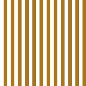 Quarter Inch Matte Antique Gold and White Vertical Stripes