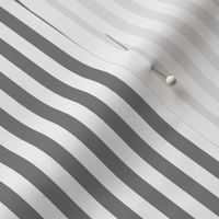 Quarter Inch Medium Gray and White Vertical Stripes