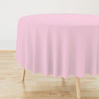 Quarter Inch Carnation Pink and White Vertical Stripes