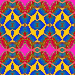 CHERRY CAKE FUNKY GEOMETRIC PATTERN