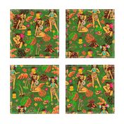 Tiki Temptress on Green- MEDIUM